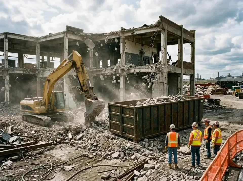 Excavator — Demolition Site Excavator — Demolition Site