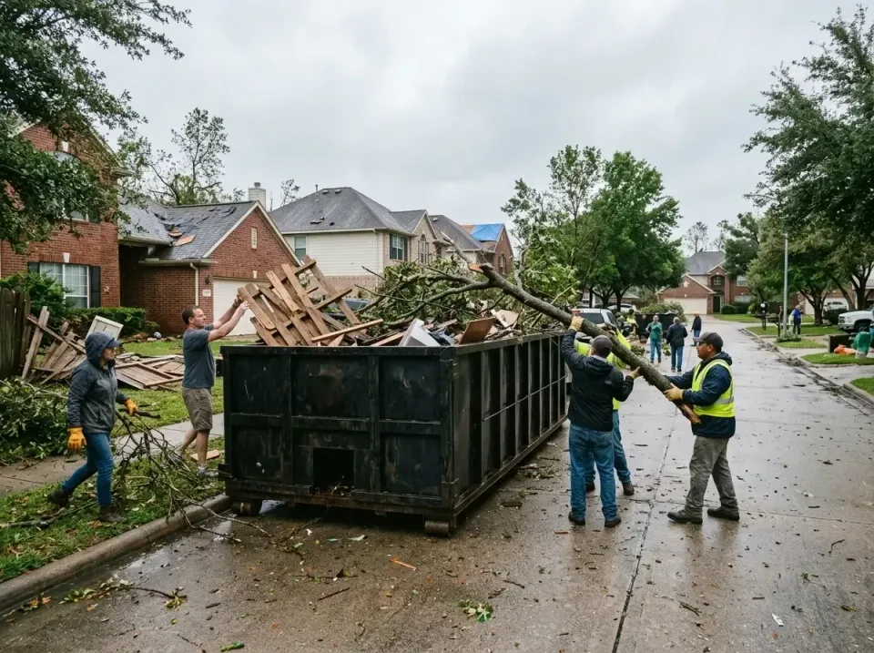 Roll-off Dumpster — Storm Cleanup